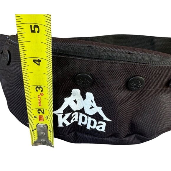 Kappa Black Waist Bag With Adjustable Strap & Logo Embellishments Small Size - Picture 8 of 8